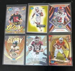 Bowman Chrome U Football Lot of 74 Cards 1st, Inserts, Parallels, Pink Lava - Image 2