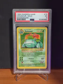PSA 5 Venusaur Holo SHADOWLESS - 1999 Base Set 15/102 - Pokemon Card - Image 1