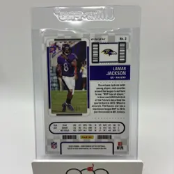 2022 Panini Contenders Optic - Season Ticket Lamar Jackson #2 Blue Prizm /99 - Image 2