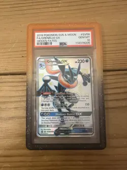 2019 POKEMON SUN & MOON HIDDEN FATES #SV56 FULL ART/GRENINJA GX PSA 10 - Image 1