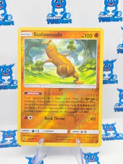 Pokemon Sudowoodo - 66/145 - Reverse Holo - Sun & Moon: Guardians Rising LP - Image 1