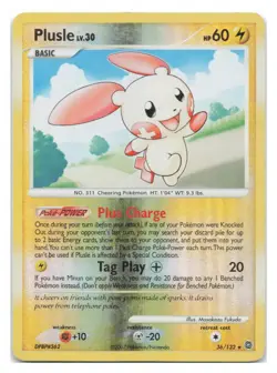 Plusle 36/132 Rare Secret Wonders Pokemon Reverse Holo 2007 - Image 1