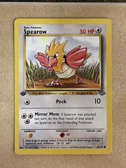 Spearow 62/64 1st Edition Regular Non Holo WoTC Pokemon Jungle Set LP English - Image 1