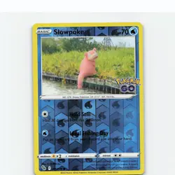 Slowpoke 019/078 Common Pokemon GO Pokemon Reverse Holo Near Mint - Image 1