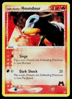 Pokemon Card Team Magma vs Team Aqua Team Magma's Houndour 35/95 Reverse Holo - Image 1