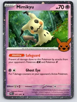POKEMON MIMIKYU TRICK OR TRADE BOOSTER 2024 037/091 HOLO RARE NM A468 FREE S&H - Image 1
