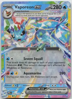 Vaporeon ex 023/131 Holo Double Rare Prismatic Evolutions Pokemon Near Mint - Image 1