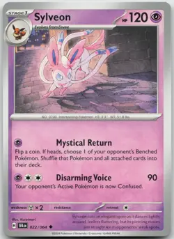 Sylveon 022/064 Uncommon Shrouded Fable Pokemon Near Mint - Image 1