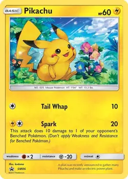 Pikachu - SM86 Holo P Sun & Moon Promo Pokemon MP kodama - Image 4