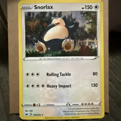 2020 Pokemon Sword & Shield (COSMOS) Snorlax Rare Holo 140/202 LP - Image 1