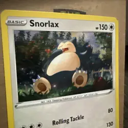 2020 Pokemon Sword & Shield (COSMOS) Snorlax Rare Holo 140/202 LP - Image 2