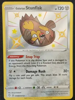Galarian Stunfisk SV088/SV122 Shining Fates Shiny Vault Holo Rare Pokemon TCG NM - Image 1