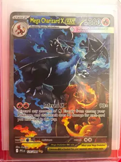 Pokemon Mega Charizard X ex 125/094 Me02 Phantasmal Flames Holo EX PACK FRESH - Image 1