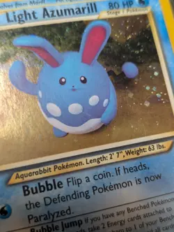 Nintendo Pokemon TCG Light Azumarill 13/105 Neo Destiny Holo Unlimited Rare - Image 2