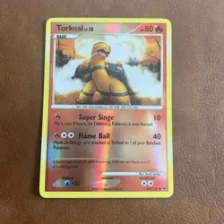 Pokemon TCG Torkoal 100/127 Reverse Holo Platinum 2009 LP - Image 1