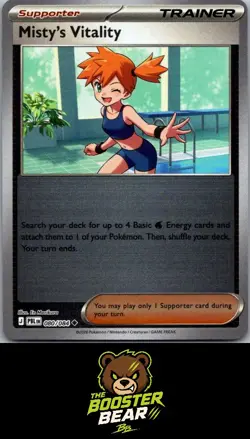 Misty's Vitality (Reverse Holo) 080/084 Pitch Black UC Pokemon NM/M ENG - Image 1