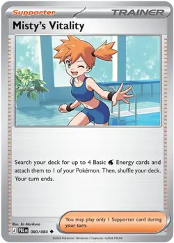 Misty's Vitality (Reverse Holo) 080/084 Pitch Black UC Pokemon NM/M ENG - Image 4