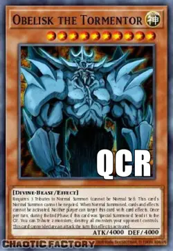 YUGIOH RA04-EN116 Obelisk the Tormentor Quarter Century Secret Rare 1st Edition - Image 1