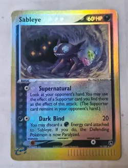 Pokemon TCG Sableye EX Sandstorm Holo Card 10/100 Sandstorm - Image 1