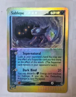 Pokemon TCG Sableye EX Sandstorm Holo Card 10/100 Sandstorm - Image 3