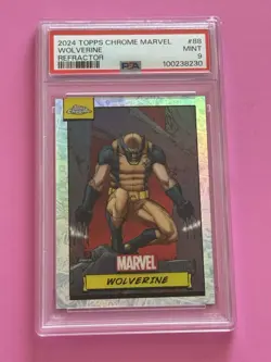 2024 Topps Chrome Marvel Wolverine Refractor #88 PSA 9 MINT (LOW POP) - Image 1