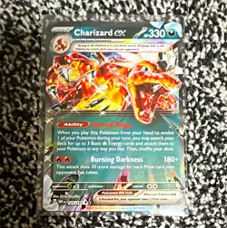 Pokemon TCG Charizard EX Obsidian Flames Holo Card 125/197 NM - Image 1