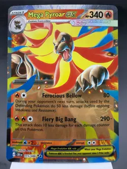Mega Pyroar ex 015/086 - Ultra Rare - Chaos Rising Pokemon Card MINT - Image 1