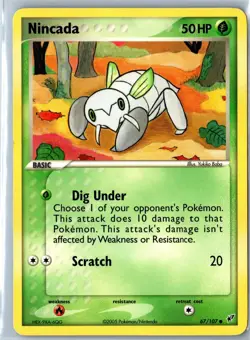 Pokemon Card - Nincada Deoxys 67/107 Common - Vintage HP - Image 1