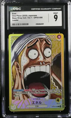 Enel OP05-098 CGC 9 Mint Base Shop Coll. Vol.1 One Piece Card - Image 1