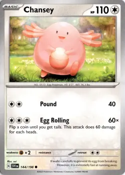 Chansey 144/198 SV01: Scarlet & Violet Base Set Pokemon Card TCG - Image 1