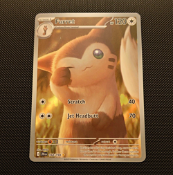 Pokemon TCG Furret 168/159 Sv09 Journey Together Illustration Rare Full Art Holo - Image 1
