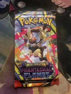 Pokemon Mega Evolution Phantasmal Flames Booster Pack x1 (SEALED) - Image 1