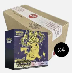 Surging Sparks Pokemon Center Elite Trainer Box Case Factory Sealed(4x ETB) - Image 1