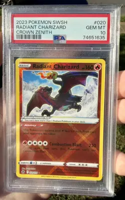 2023 Pokemon SWSH Crown Zenith #020 Radiant Charizard PSA 10 GEM MINT - Image 1