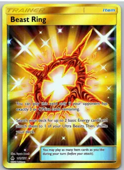 Beast Ring 141/131 Secret Rare Forbidden Light Pokemon Holo - Image 1