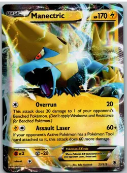 Manectric EX 23/119 Holo EX Rare Phantom Forces Pokemon - Image 1