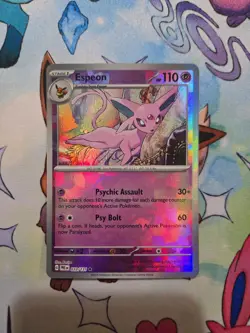 Espeon (Master Ball Pattern) 033/131 Rare Prismatic Evolutions Pokemon Holo NM - Image 1