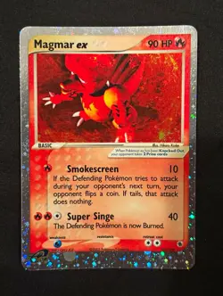Pokemon TCG Magmar ex 100/109 Ruby & Sapphire Ultra Rare Holo English 2003 - Image 1
