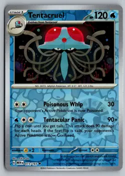 Pokemon TCG Tentacruel #073/165 SV: Scarlet & Violet 151 Uncommon, Reverse Holo - Image 1