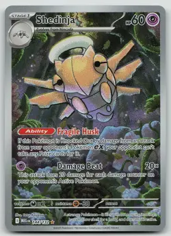 Pokemon Shedinja 144/132 Mega Evolution Illustration Rare Holo NM - Image 1