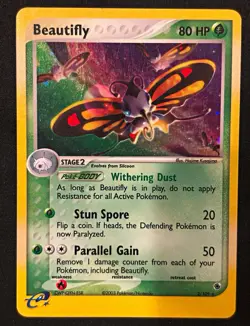 Pokemon TCG Beautifly EX Ruby & Sapphire 2/109 Holo Rare Stage 2 80 HP Eng 2003 - Image 1