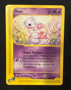 Pokemon TCG Mew 55/165 Expedition Base Set Holo Rare 2002 English 50 HP - Image 1
