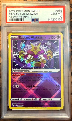 PSA 10 Radiant Alakazam 059/195 - Radiant Rare - Silver Tempest - 2022 - Pokemon - Image 1
