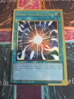 Yu-Gi-Oh! TCG Super Polymerization MAGO-EN047 Premium Gold Rare 1st Edition NM - Image 1