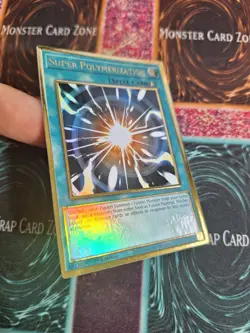Yu-Gi-Oh! TCG Super Polymerization MAGO-EN047 Premium Gold Rare 1st Edition NM - Image 2
