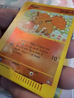 Vulpix 116/147 Reverse Foil Aquapolis Pokemon 2002 Small Crease On Part See Pics - Image 3