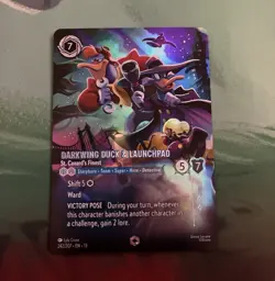 Disney Lorcana TCG Darkwing Duck & Launchpad 242/204 Enchanted Foil EN - Image 1