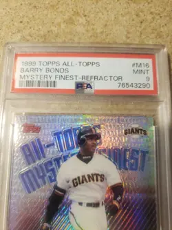 ⚾1999 Topps All-Topps Mystery Finest BARRY BONDS #M16 Refractor PSA 9 MINT - Image 2