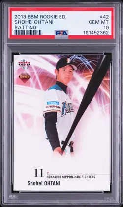 2013 BBM ROOKIE EDITION BATTING #42 SHOHEI OHTANI ROOKIE RC PSA 10 - Image 1