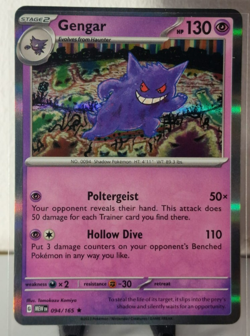 Gengar Holo Scarlet & Violet 151 094/165 NM+ Pokemon Tomokazu Komiya - Image 1